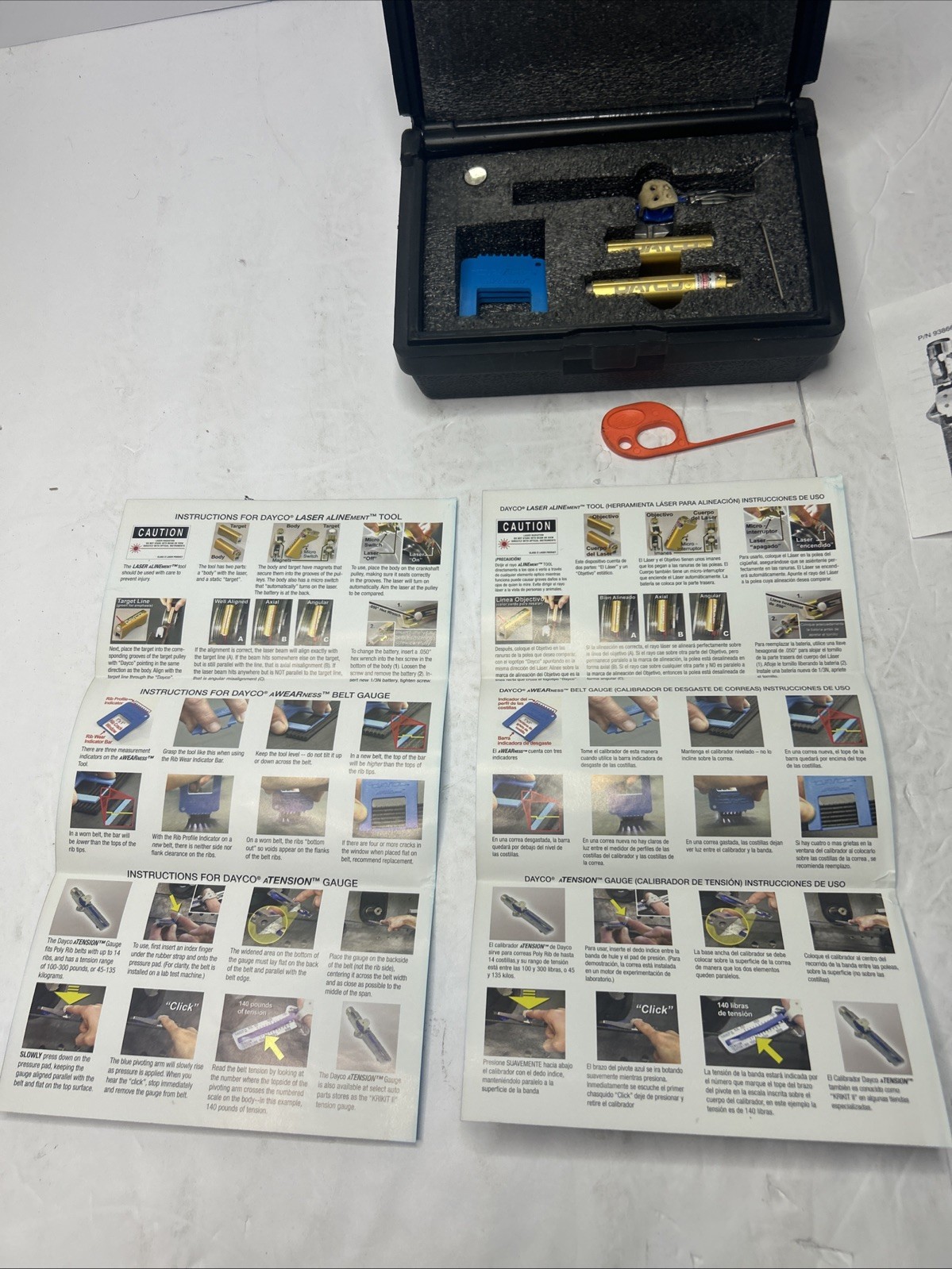 Dayco Belt Diagnostic Kit Merchandising Tool 93866 With Extra Belt Gauge