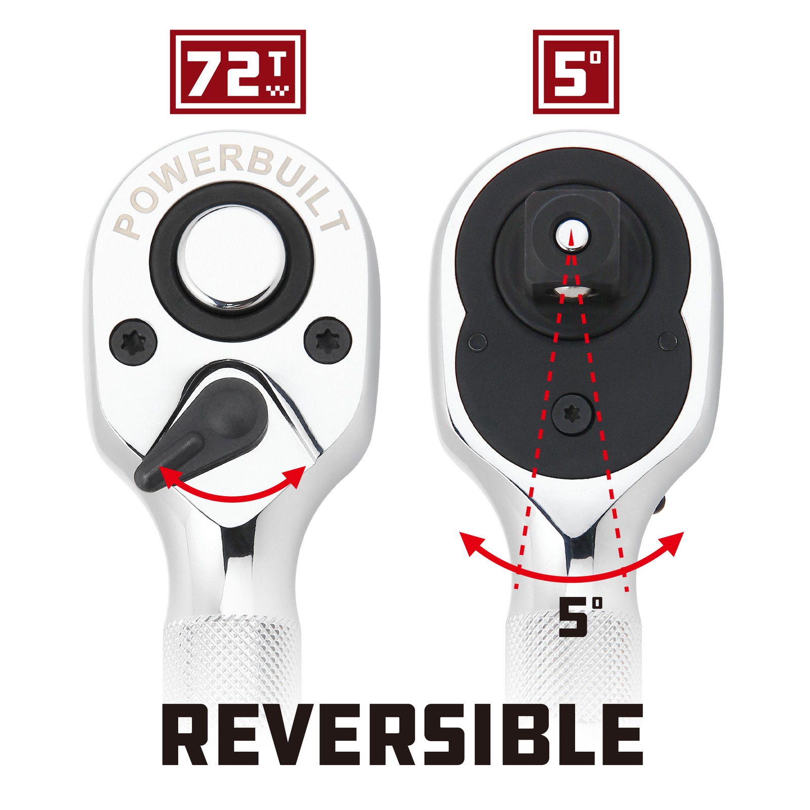 Powerbuilt 3 PC. STUBBY RATCHET SET – 643153ECE