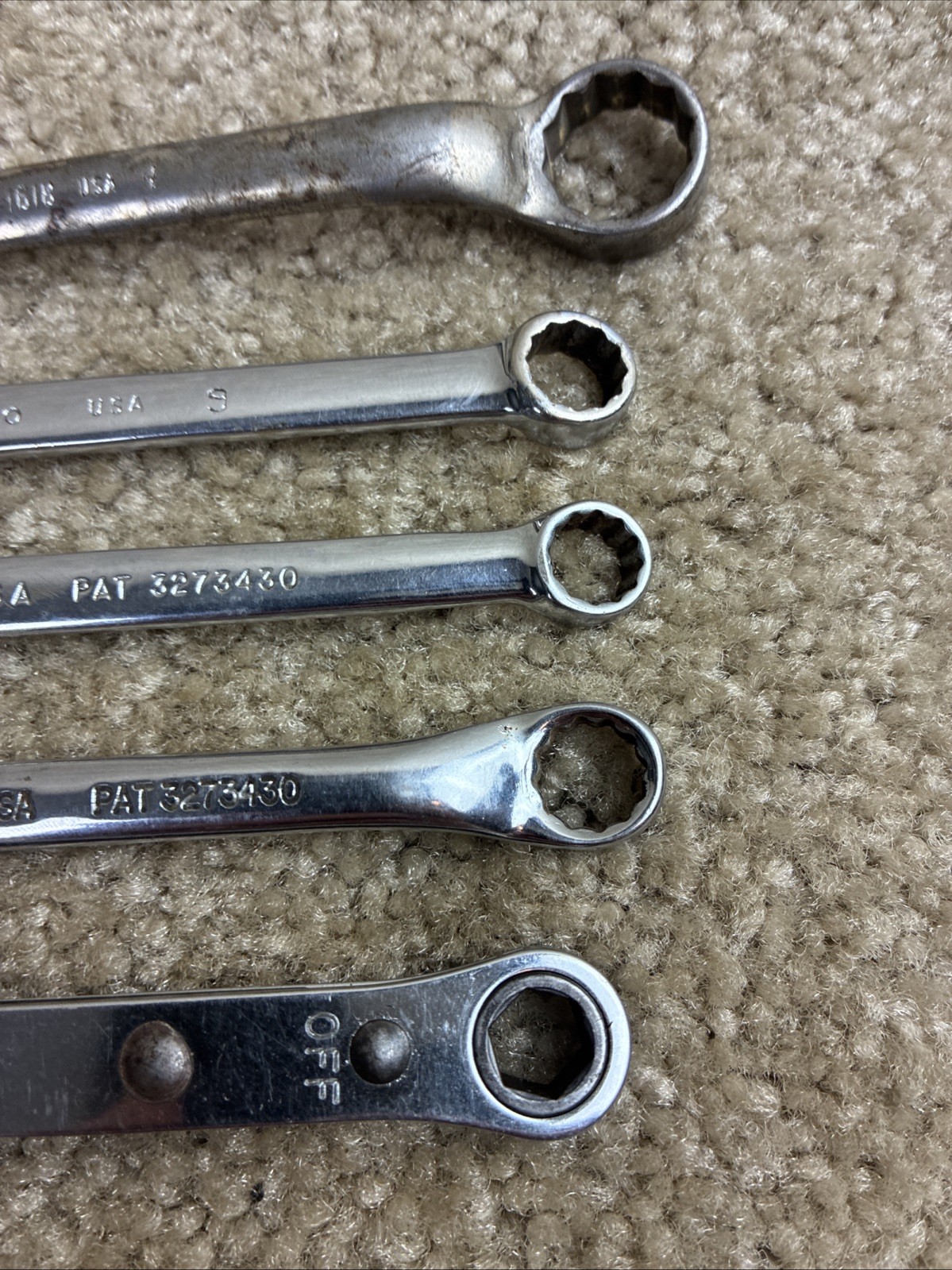 Snap-on 5pc.Small Wrench Set SAE Box & Combo Wrenches Vintage