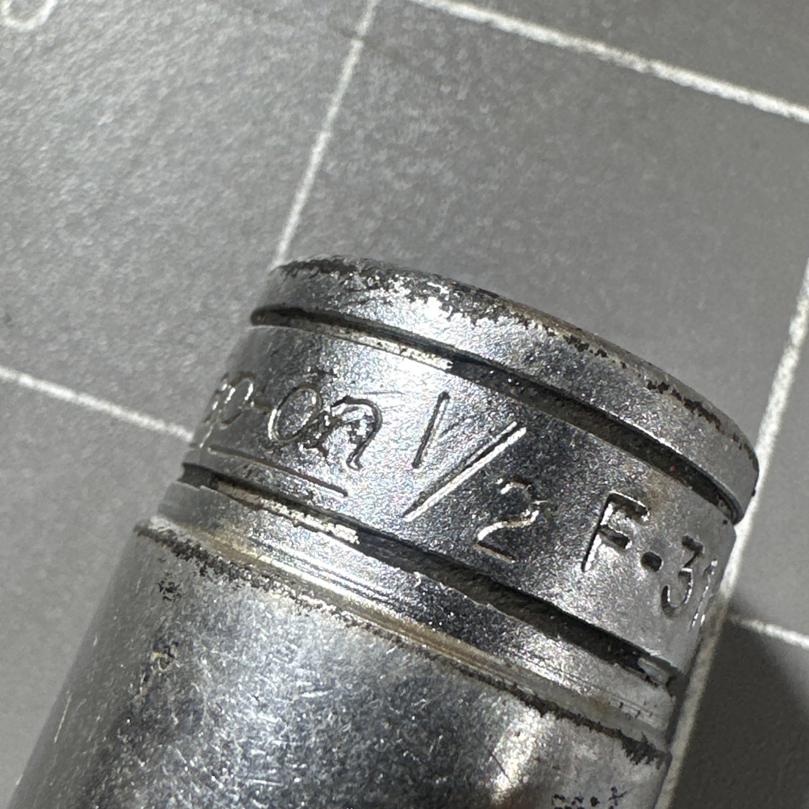 Snap On Tools 3/8″ Drive 1/2 Sae 8 Point Double Square Chrome Socket F-316 USA