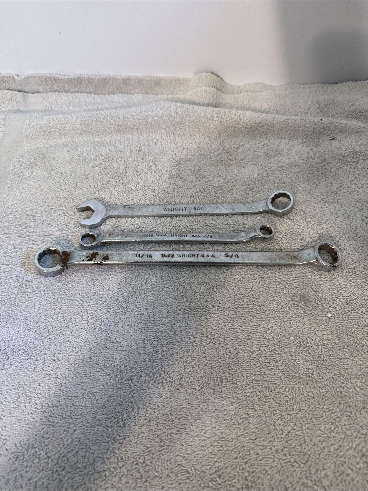 Lot Of Wright Tool Wrenches 2 Box 11/16, 5/8 & 7/16, 3/8 1 Combo 5/8 SAE USA