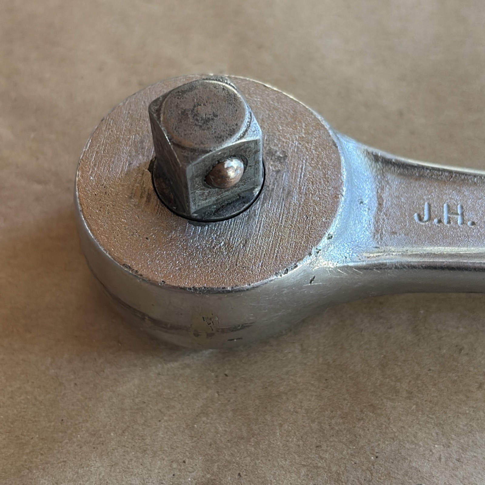 Vintage J.H. Williams No. S-52 Superratchet 1/2″ Drive 11″ With Knurled Handle