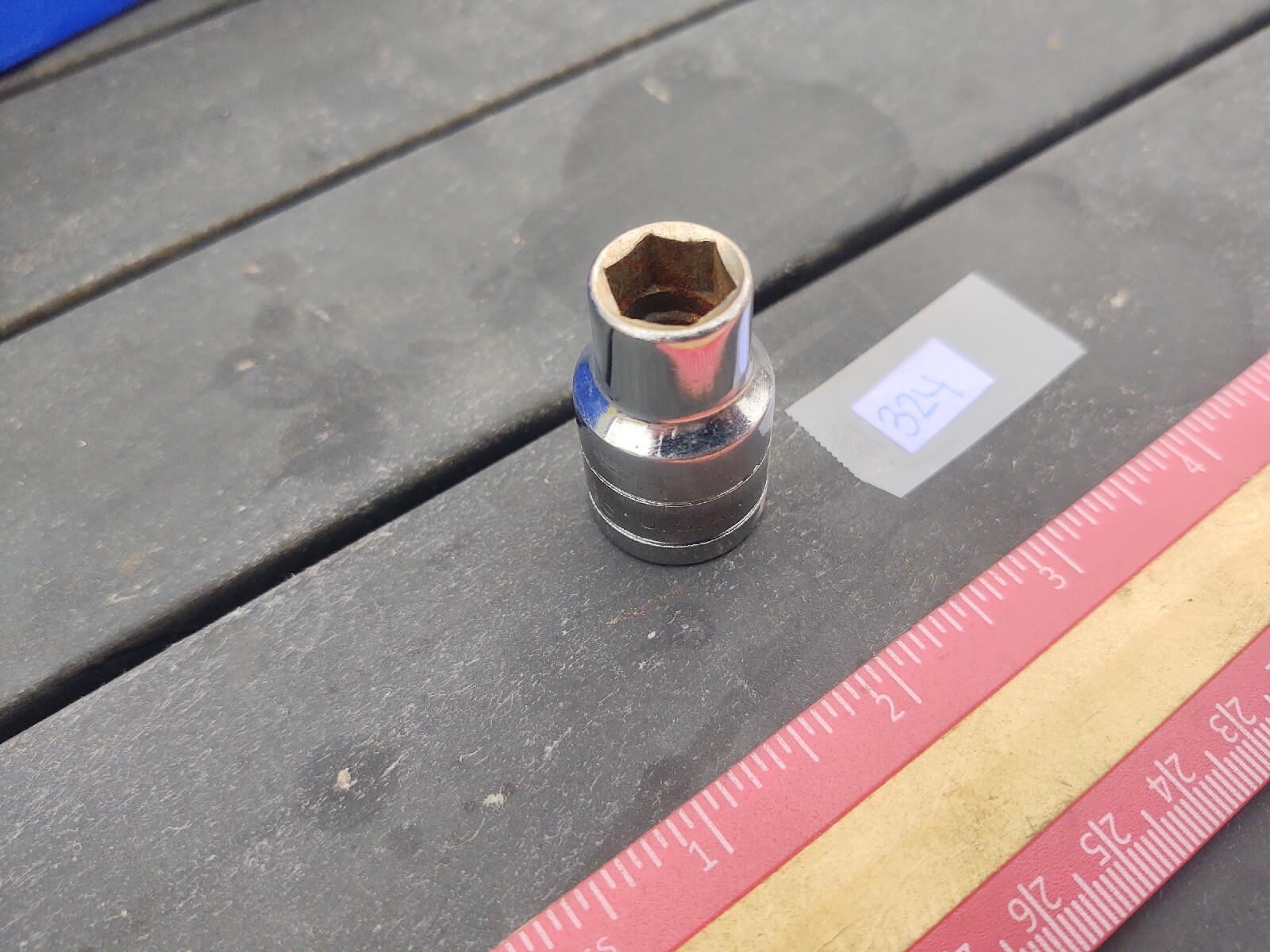 S-K 7/16″ X 1/2″ Shallow Socket Ratchet Tool 6 Point NICE 40114
