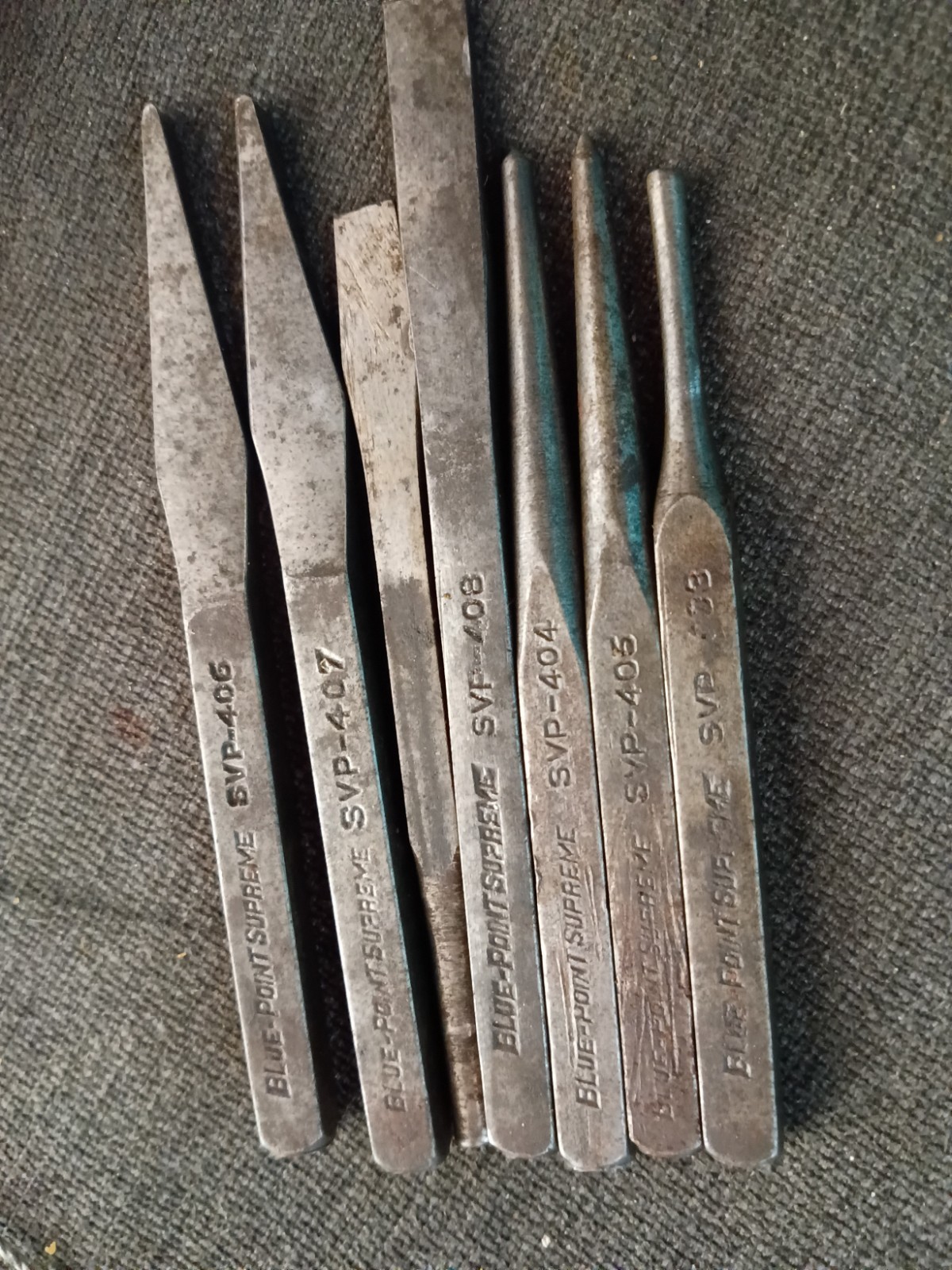 Snap-on Blue Point 7-pc Punch & Chisel Set