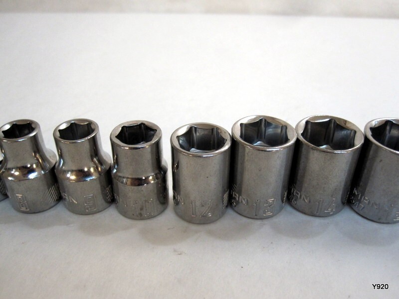 Craftsman set of 16pcs 6 point 6-10, 12-22mm MISSING 11mm