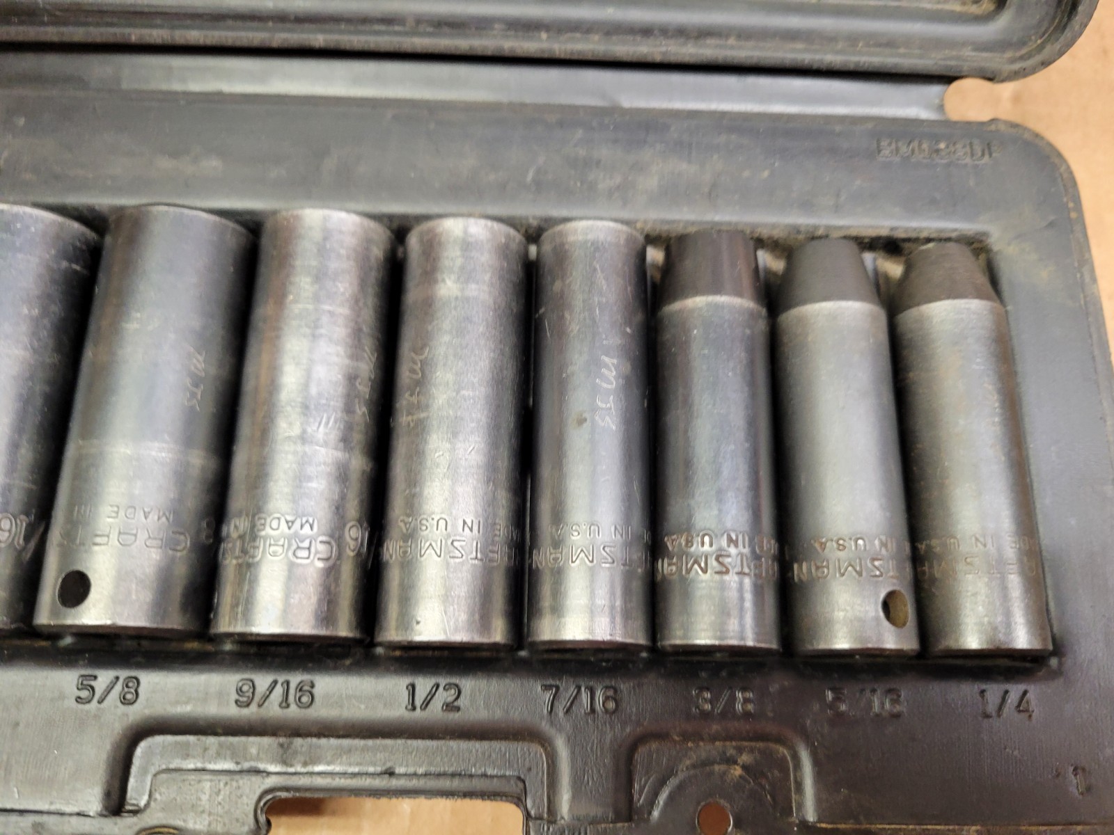 Craftsman USA 9-Piece 3/8″ Drive SAE Deep Impact Socket Set 1/4 – 3/4 No 19370