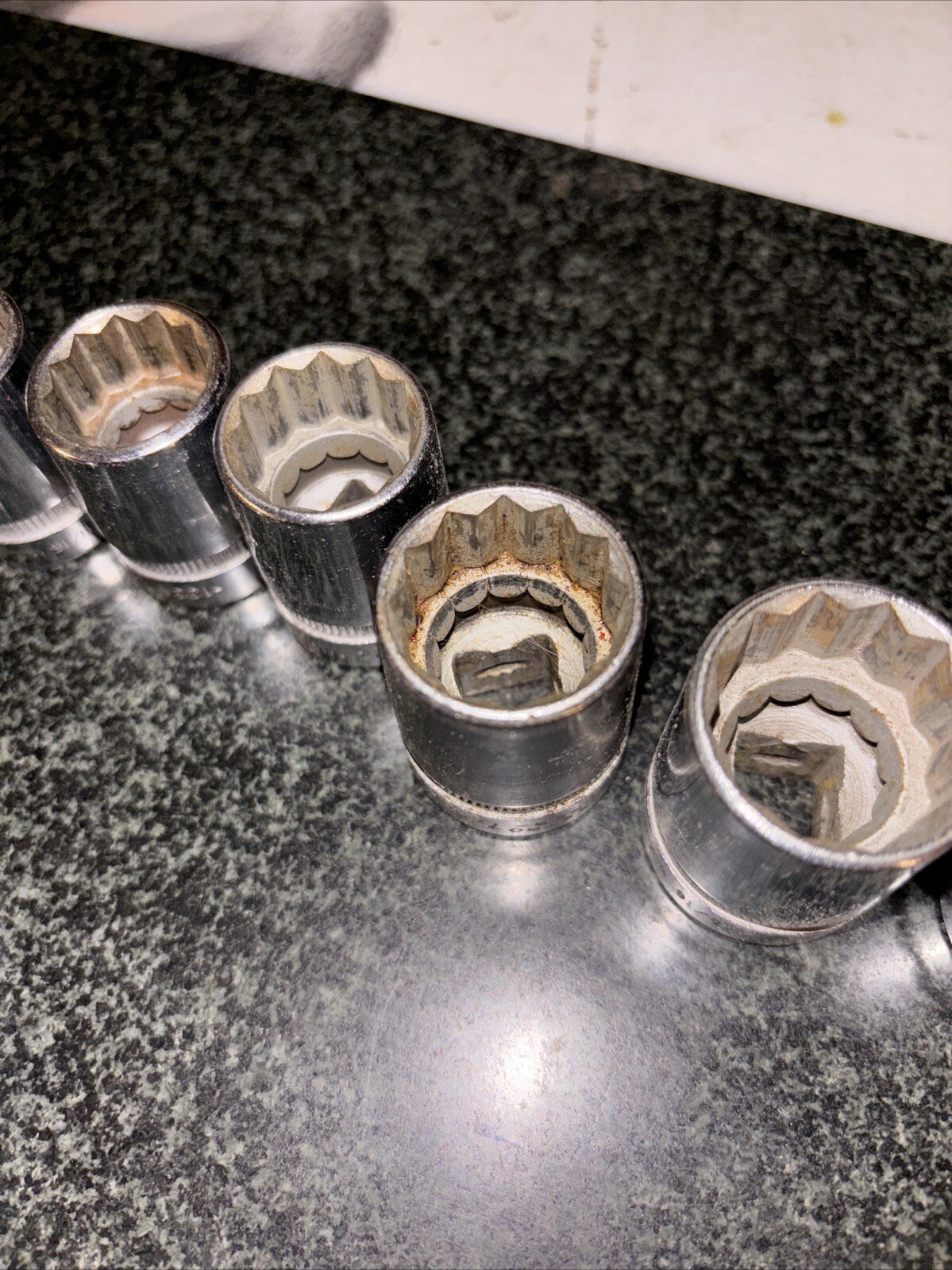 14 Piece Indestro Super 1/2” Drive Socket Set USA 7/16” To 1-1/8” Mint