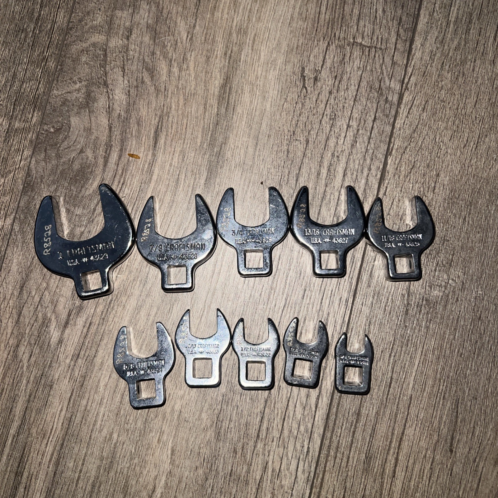 CRAFTSMAN 10 -Piece Set 6-point Metric Crowfoot Open end Wrench (no case