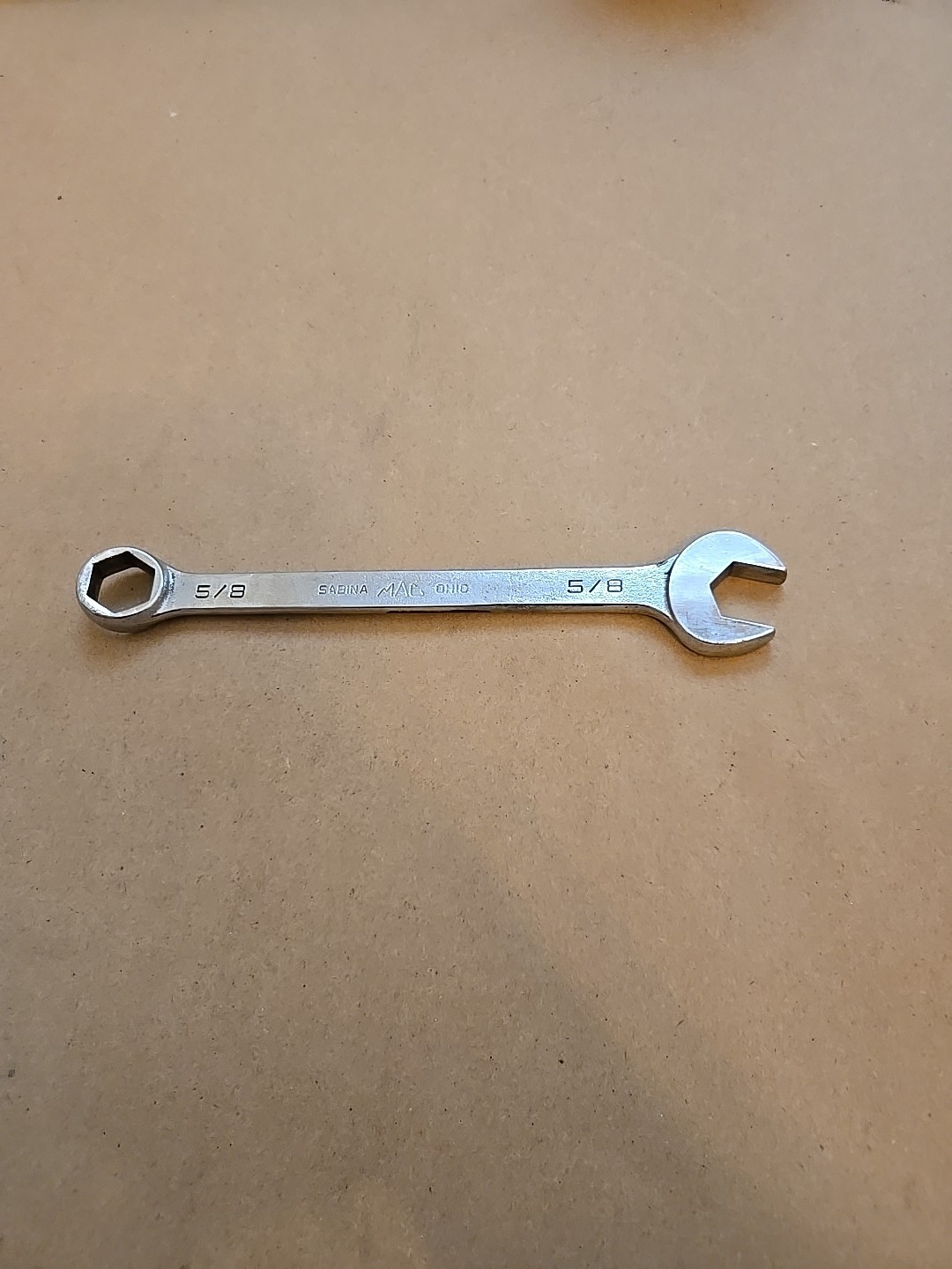Mac Tools Sabina 5/8″ 6PT SAE Chrome Combination Wrench USA CH20