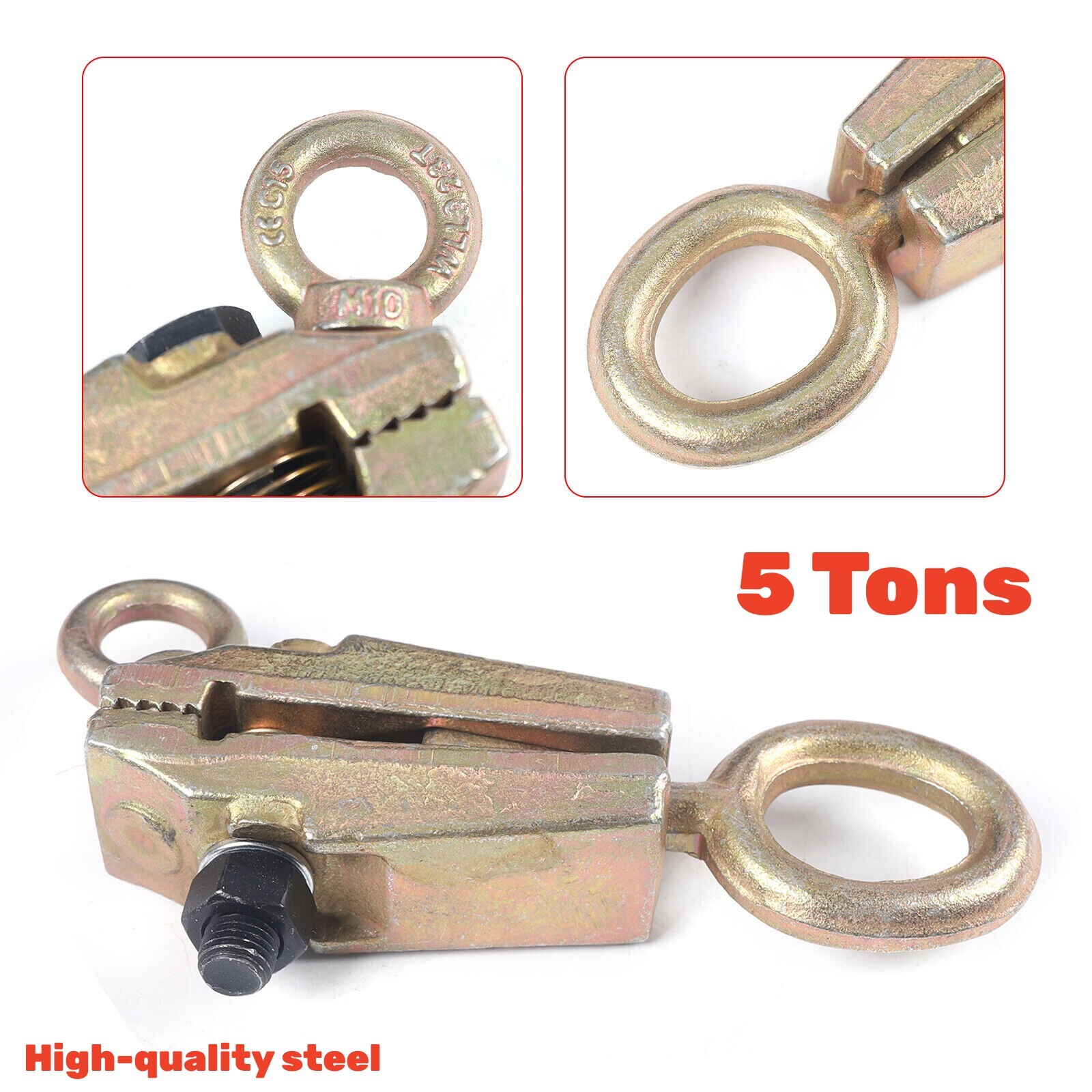 Pull Clamp Puller Auto Car Body Collision Dent Repair Tool Two Way Clamp 5T NEW
