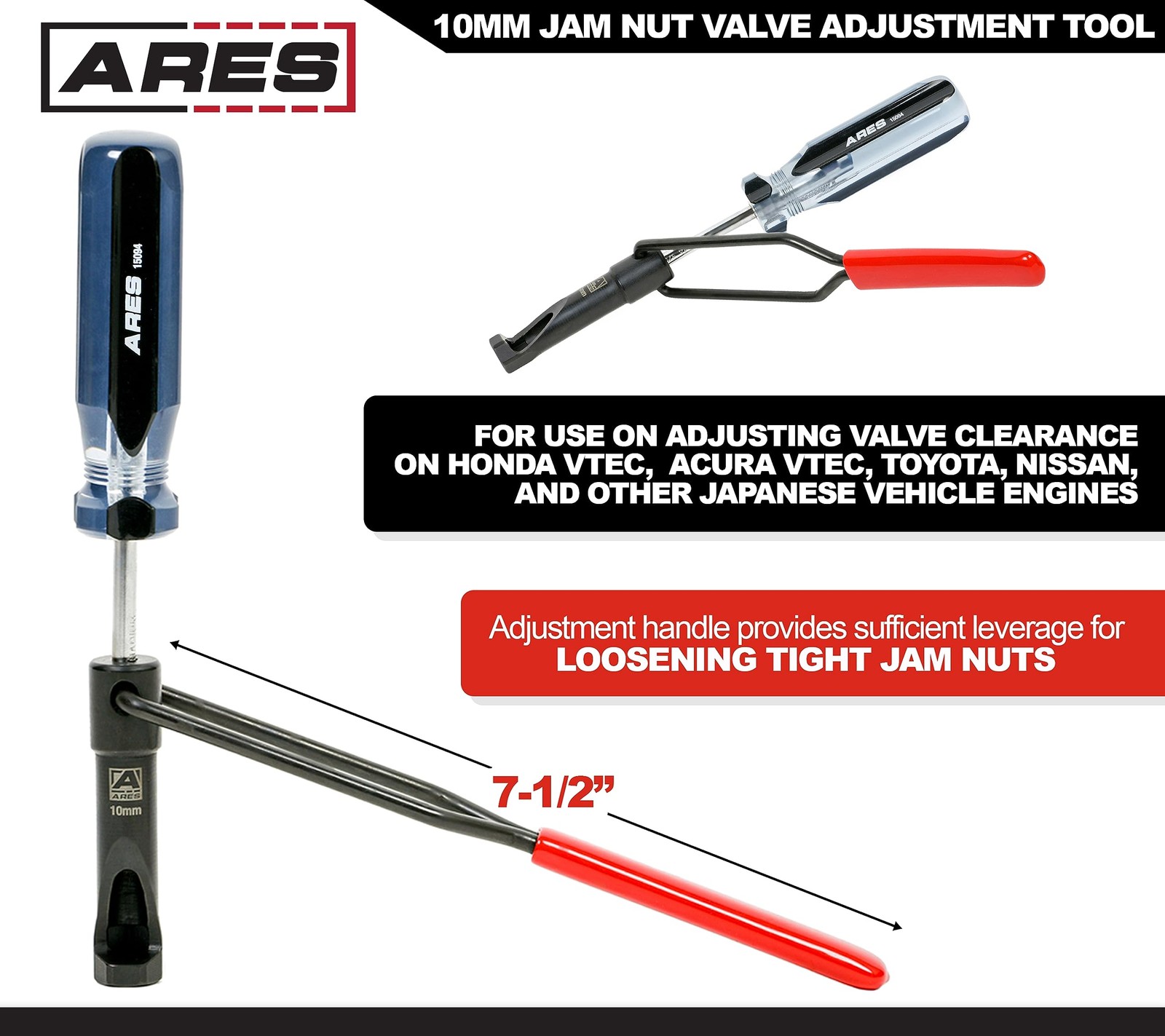 15094 “ 10mm Jam Nut Valve Adjustment Tool “ Easily Loosens Tight Jam Nuts With
