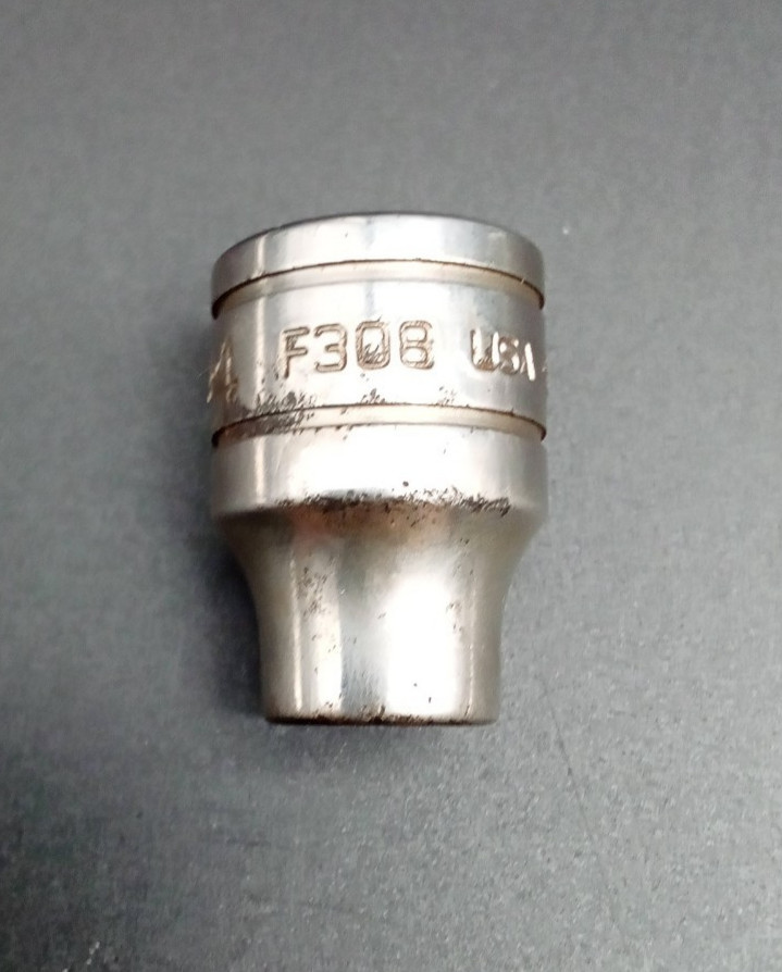 Vtg. Snap-on Double Square 8-pt Sockets (lot of 4) 1/4″ – 7/16″ ~ F308-F314
