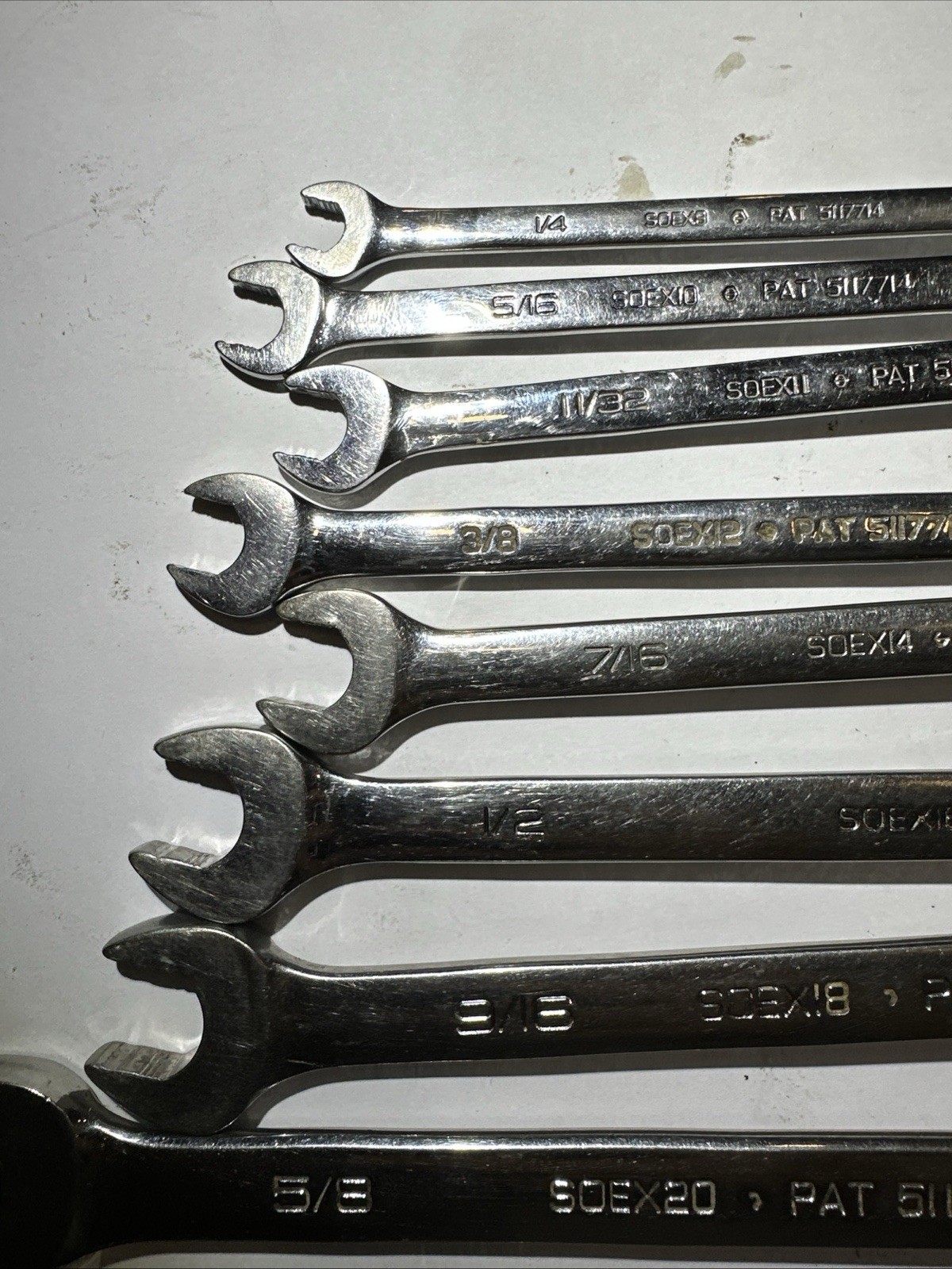 Snap On 14Pc 12-point SAE Frank Drive-plus combination wrench set (1/4-1”)