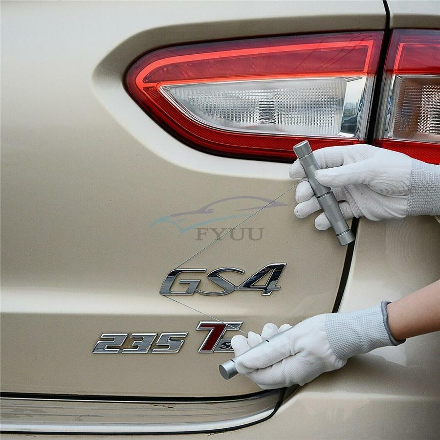 Car Emblem Logo Removal Tool Body Stickers Glue Cleaning Tool Handle PE Line Kit
