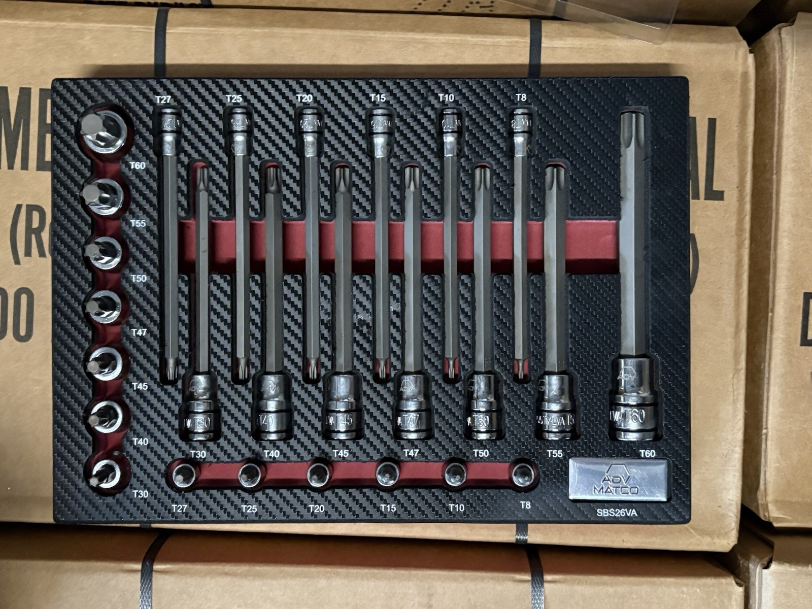 Matco Torx Bit Socket Set 1/4, 3/8 And 1/2 Drives (26 Piece Set) SBS26VA