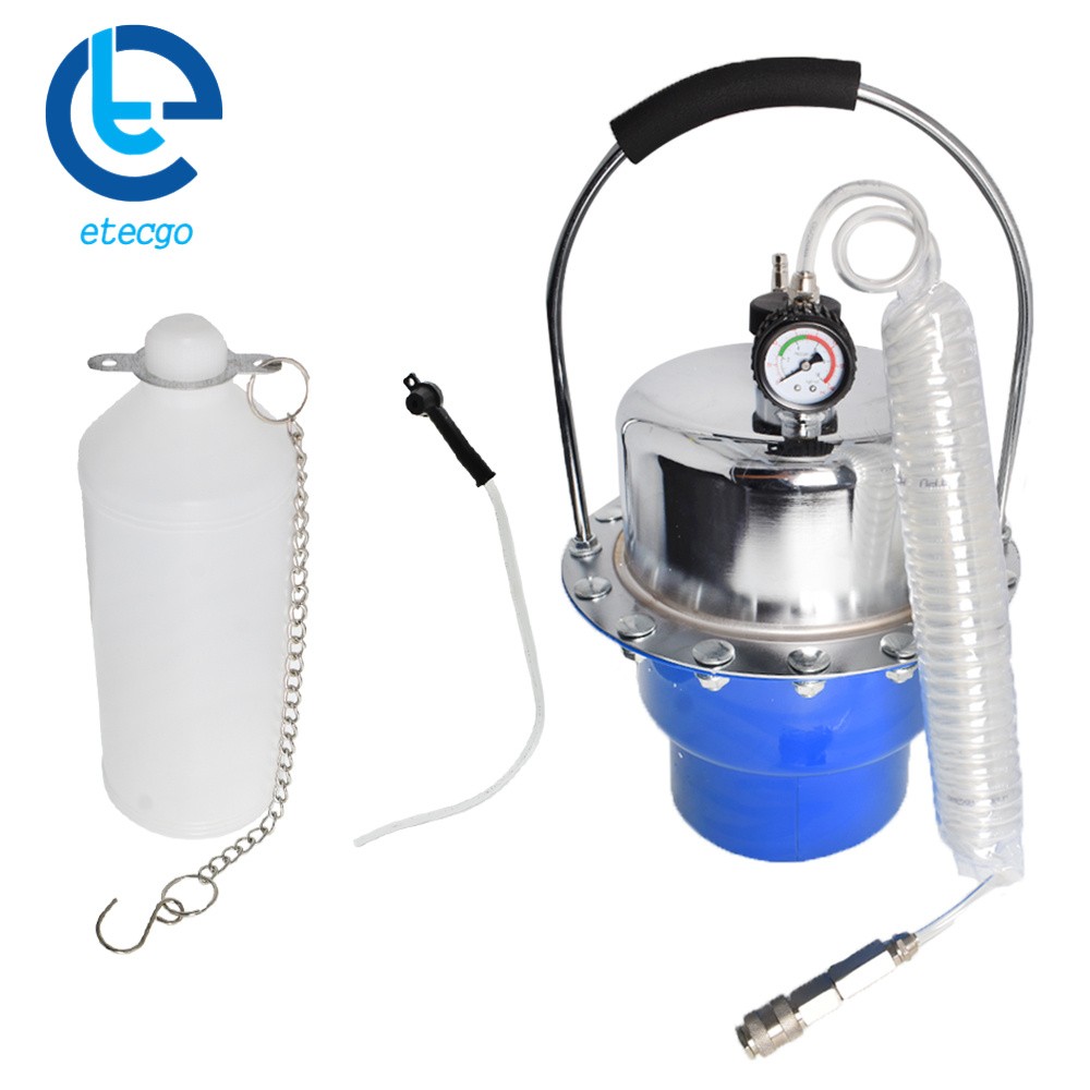 Portable Pneumatic Air Pressure Kit Brake + Clutch Bleeder Valve System Tool
