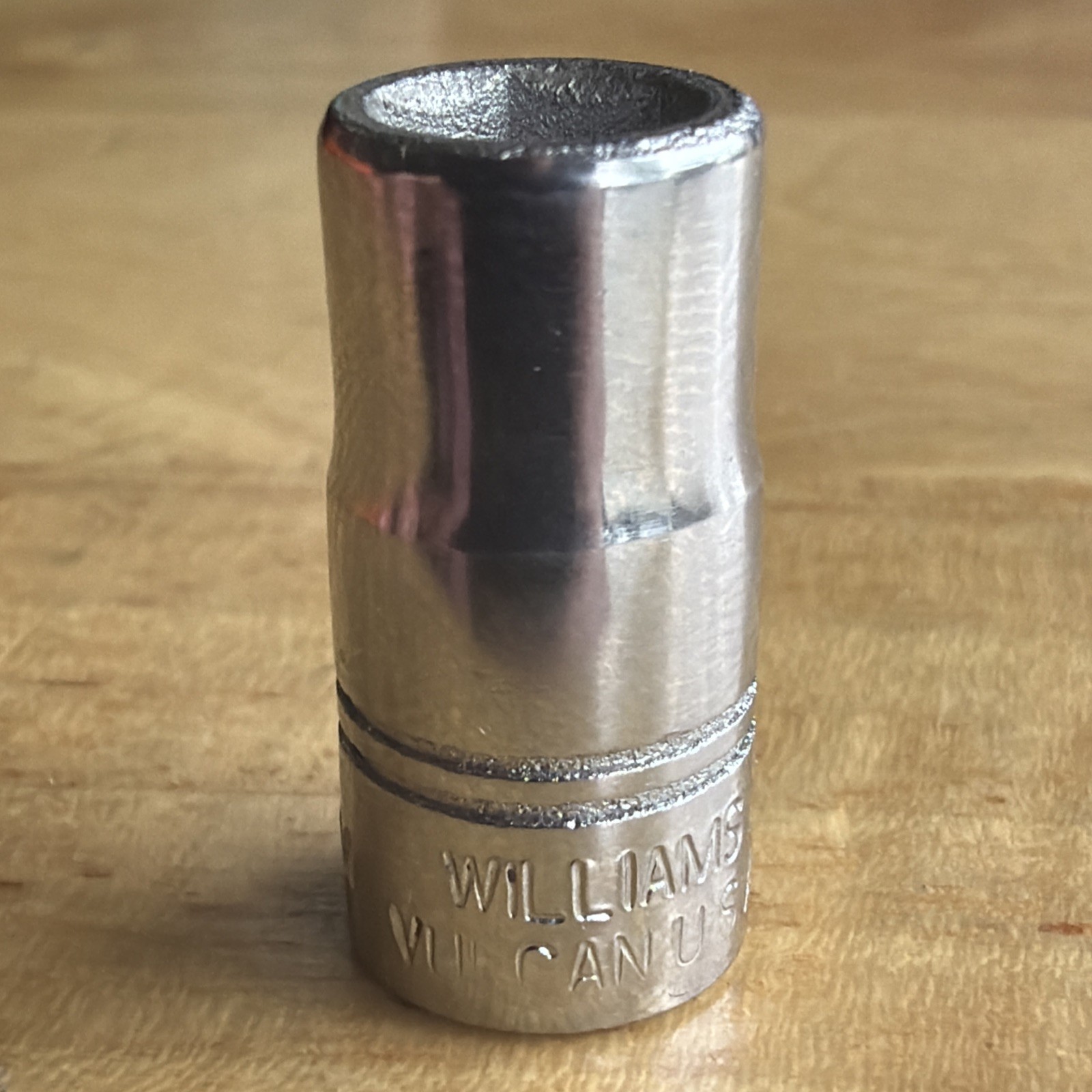 Vulcan x Williams Tools 7mm Shallow Socket 1/4″ Drive 6 Point MM-607 Vtg USA