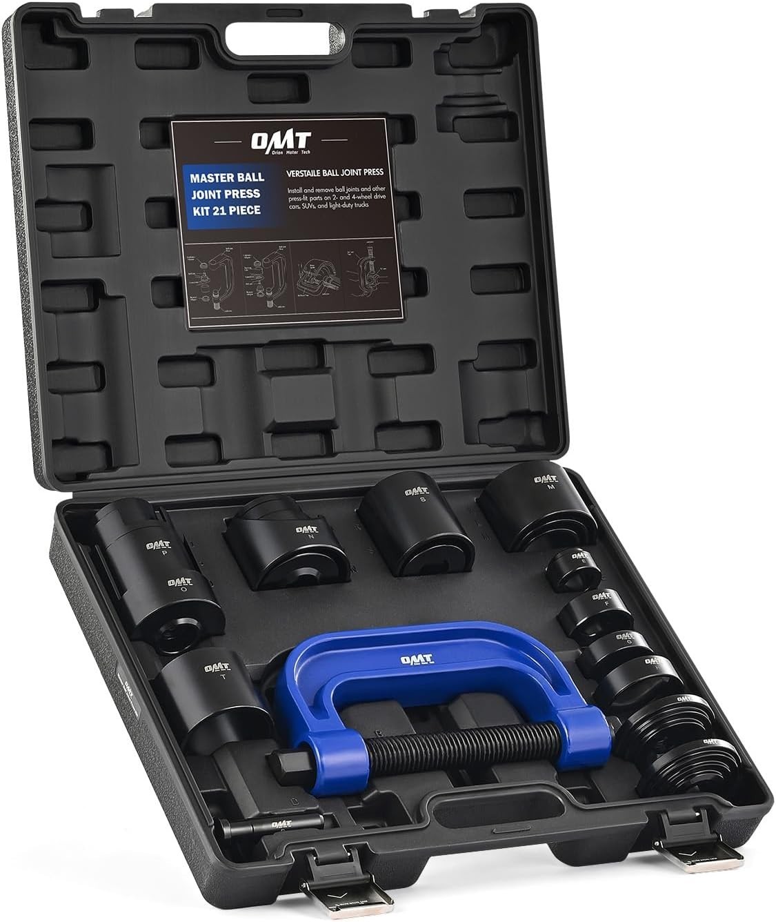 21pc Ball Joint Press Tool – Robust Steel, U Joint & Brake Anchor Pin