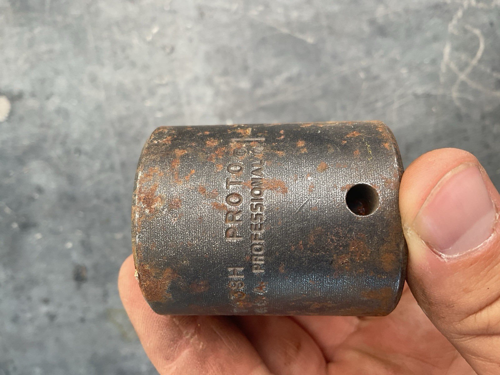 Proto 7438H – 1/2″ Dr Impact Socket 1-3/16″ – 6 Point USA Rusty
