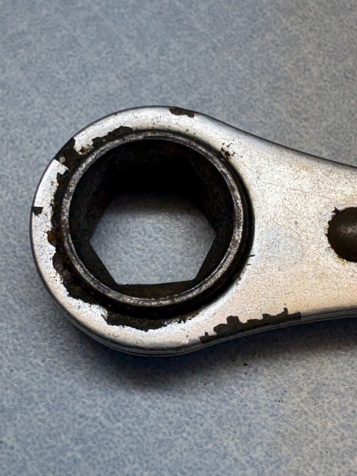 Snap On Mini 7/16″ Compact Single Ratcheting Pocket Wrench 6 Pt. B-178836