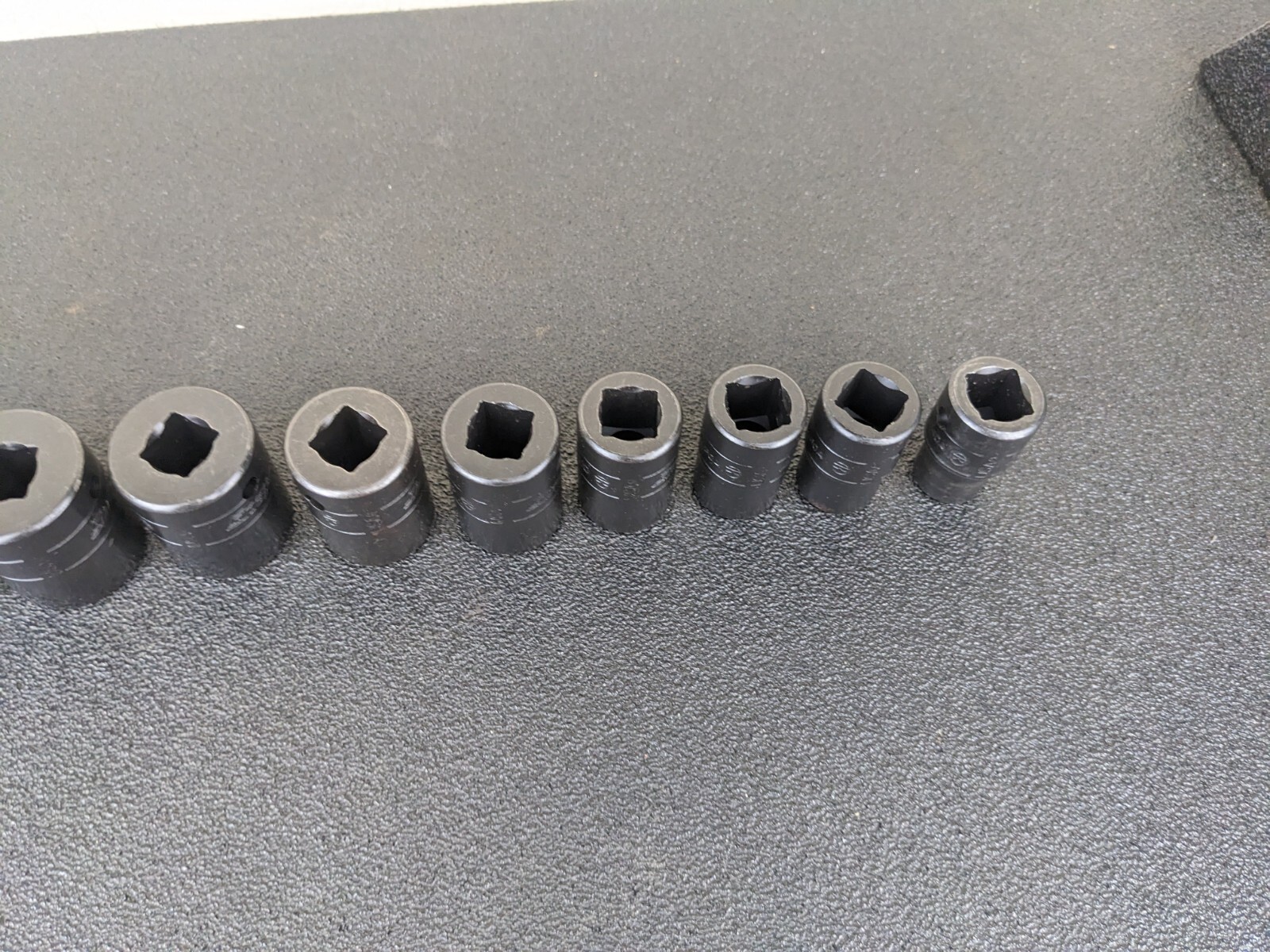 #bh828 Snap On Tools NEW SAE Shallow Impact Socket Set 7/16″ to 1-1/8″