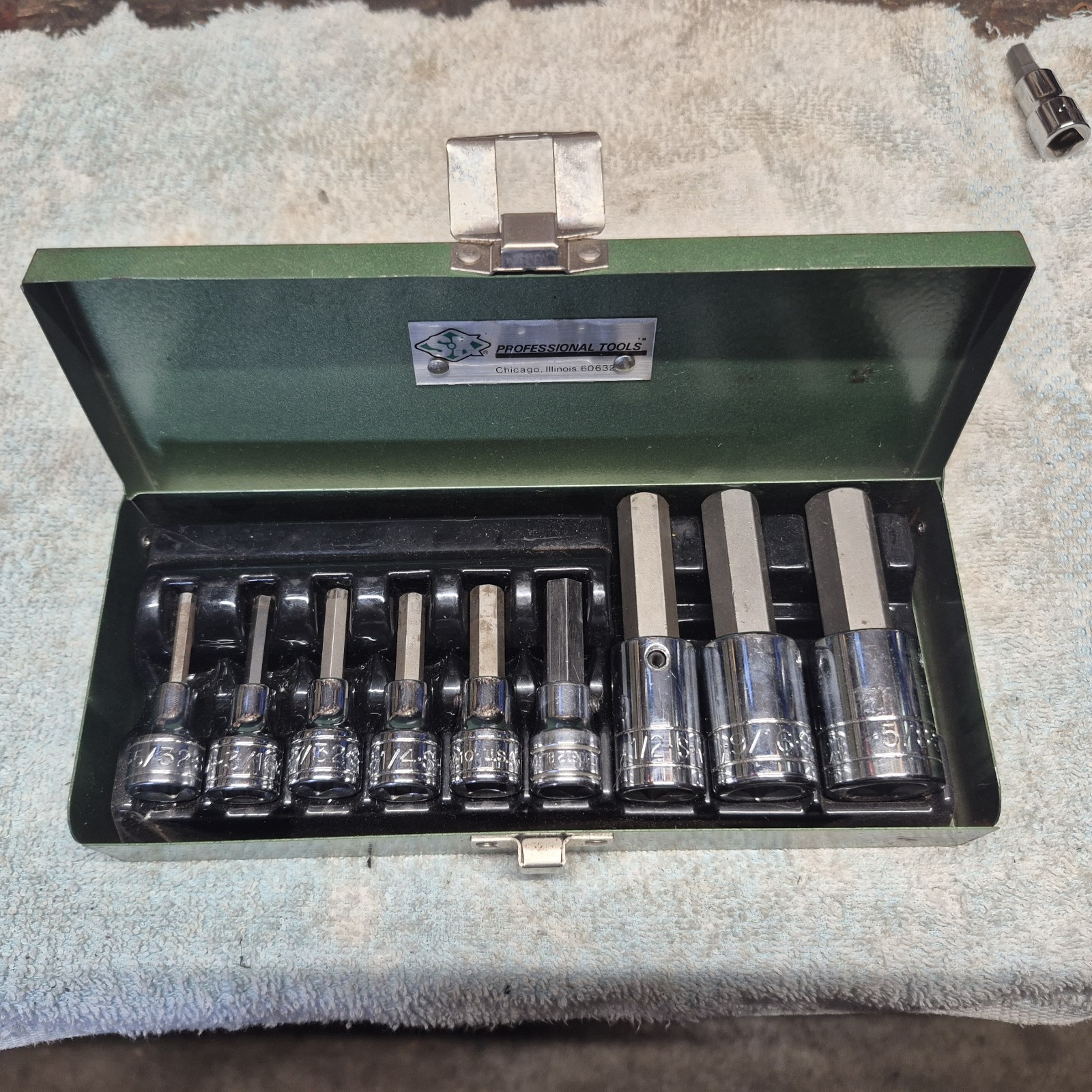 SK PROFESSIONAL TOOLS 3/8″ & 1/2″ DRIVE HEX HEAD BIT SET – 9pc Set (Read below)