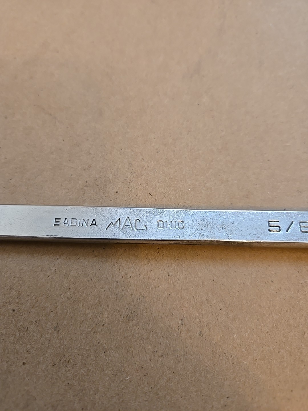 Mac Tools Sabina 5/8″ 6PT SAE Chrome Combination Wrench USA CH20
