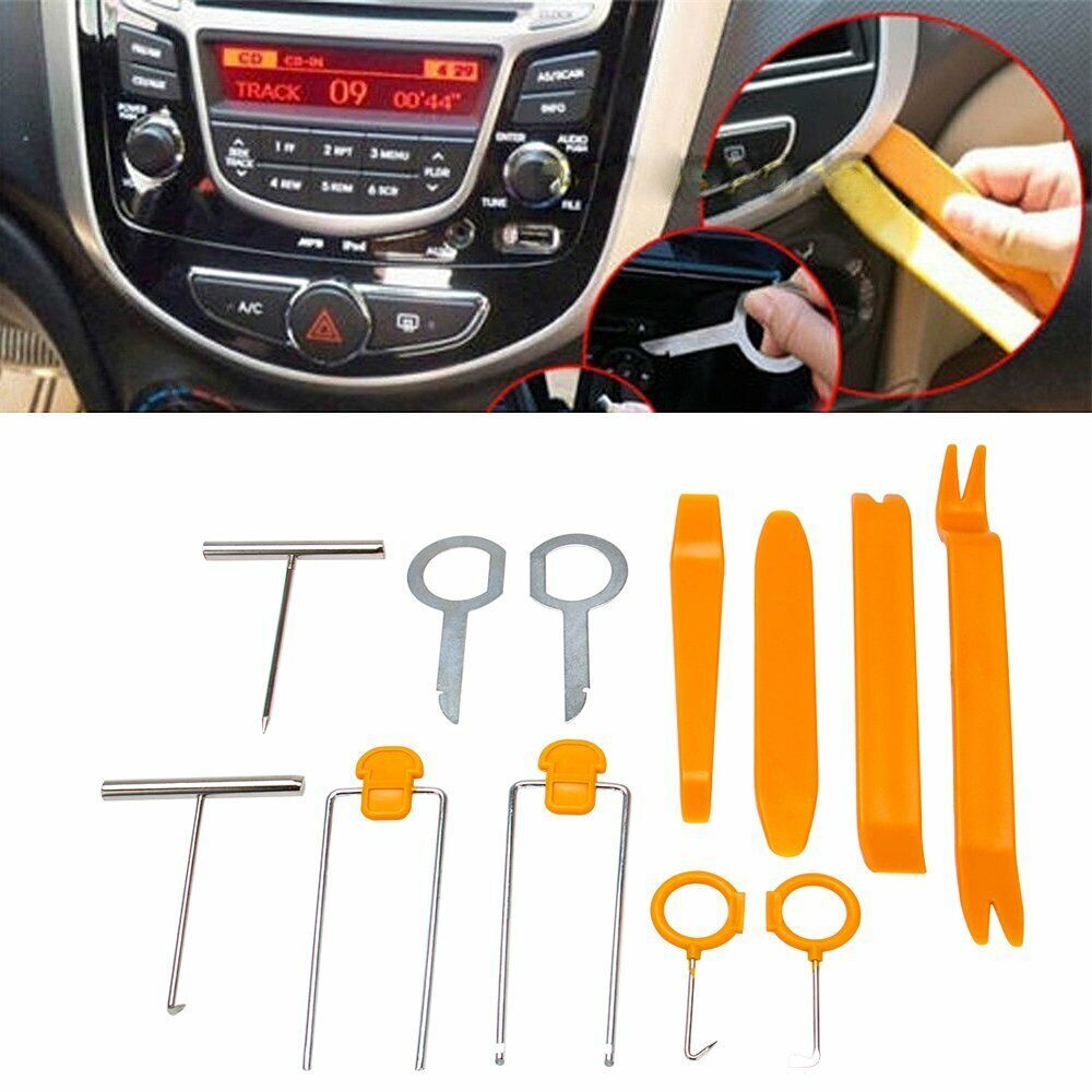 Universal Removal Pry Open Tools Kit Car Dash Door Trim Panel Clip Radio/Lights