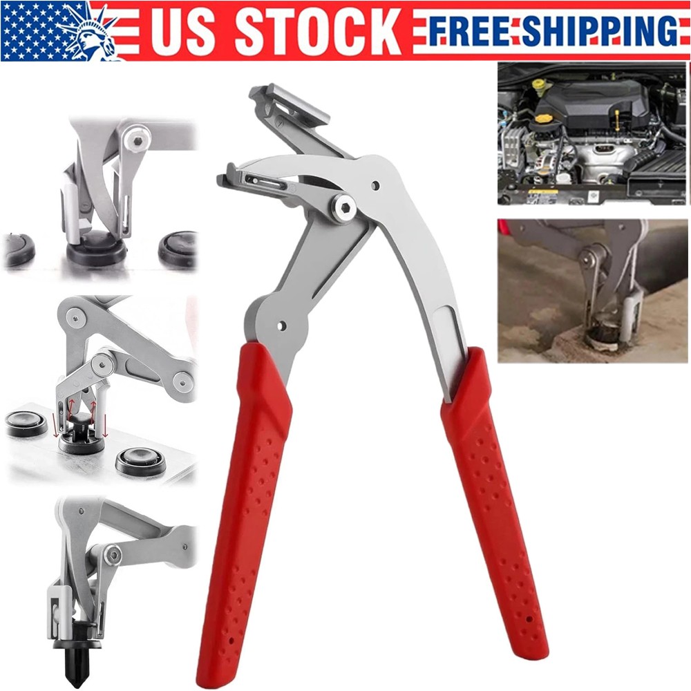 Car Clip Removal Pliers Steel Spring Loaded Fastener Remover Tool for Auto Trim