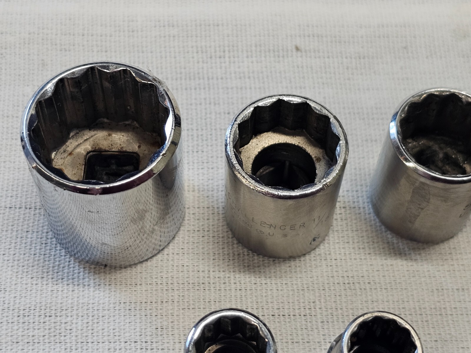 7 Proto Professional Sae Socket Set 3/8″ Drive 7/8 11/16 5/8 9/16 7/16 5/16″ USA