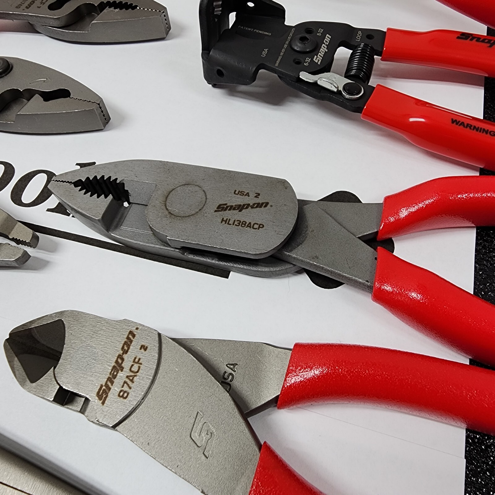 Snap-on Tools USA NEW 15pc RED Master Plier/Cutter/Stripper Set LN46ACF + MORE