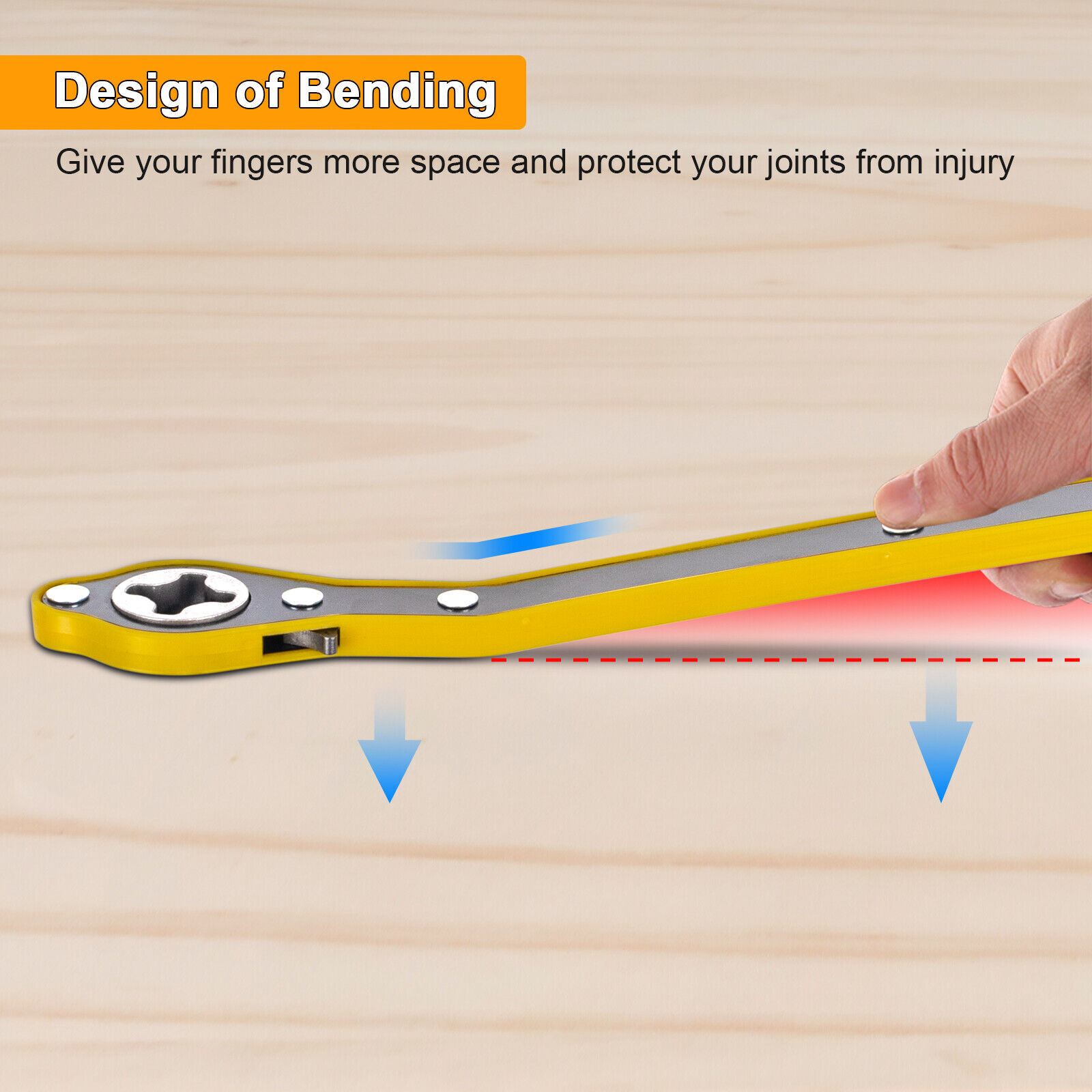 Car Scissor Jack Ratchet Wrench Tire Wheel Lug Handle Labor-saving Repair Tool