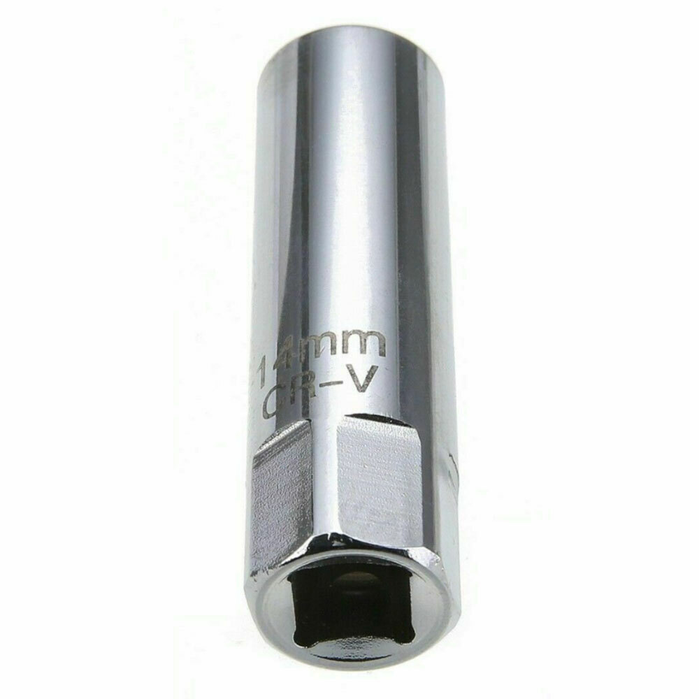 14mm Car Spark Plug Socket Wrench 12 Point Thin Wall 3/8″ Drive Sleeve Magnetic~