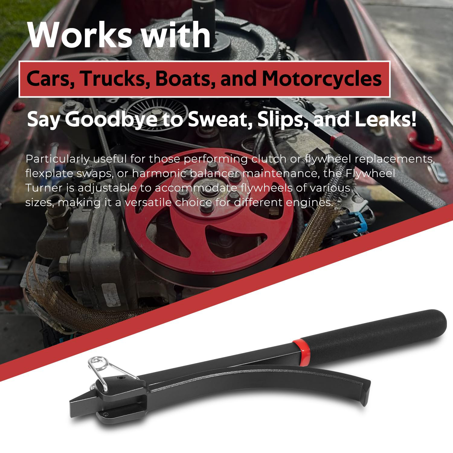 23800 Flywheel Turner Wrench Turning Tool for Holding Flex Plates & Flywheels
