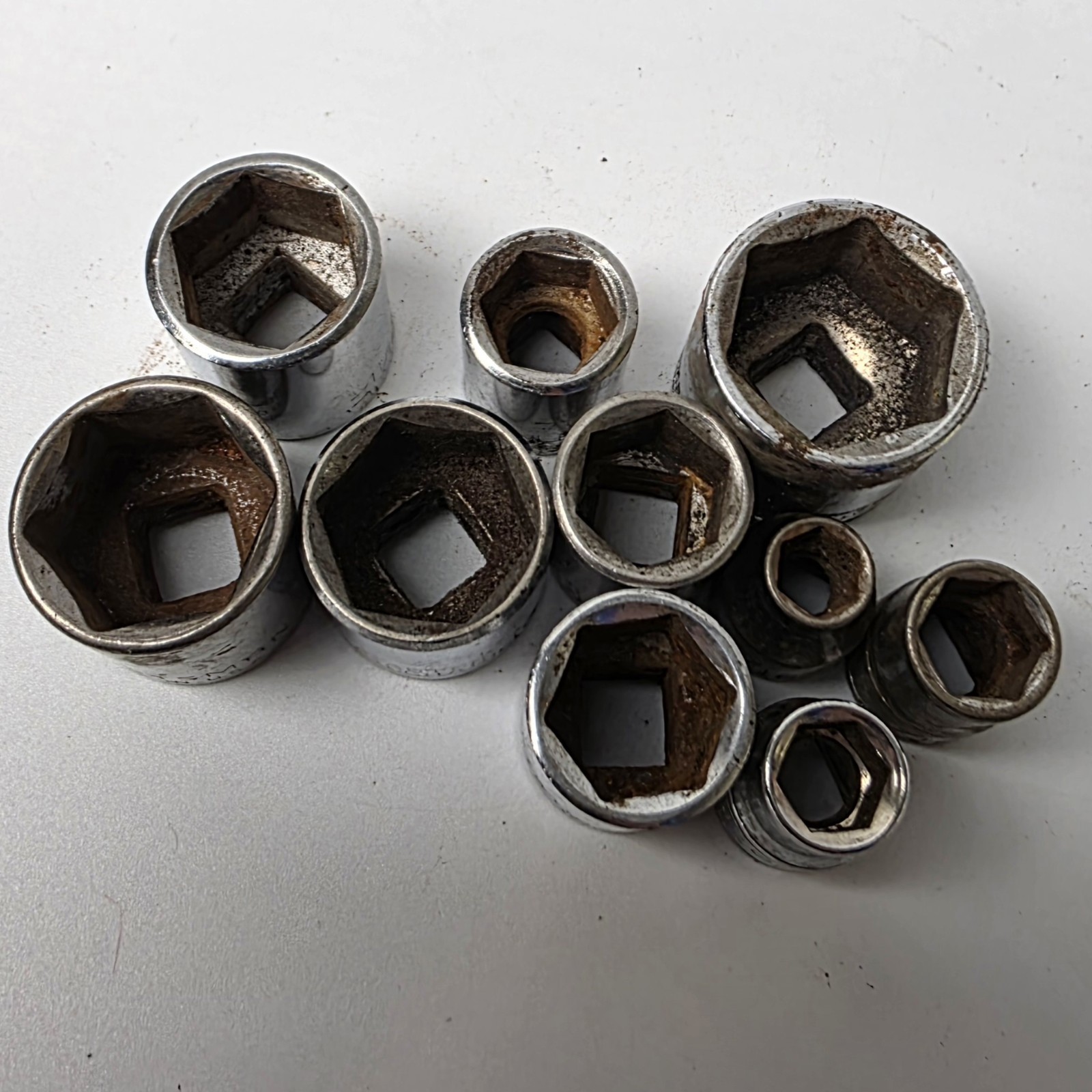Used Various 3/8″ Shallow 6 Point Sockets **READ DESCRIPTION ** #0682