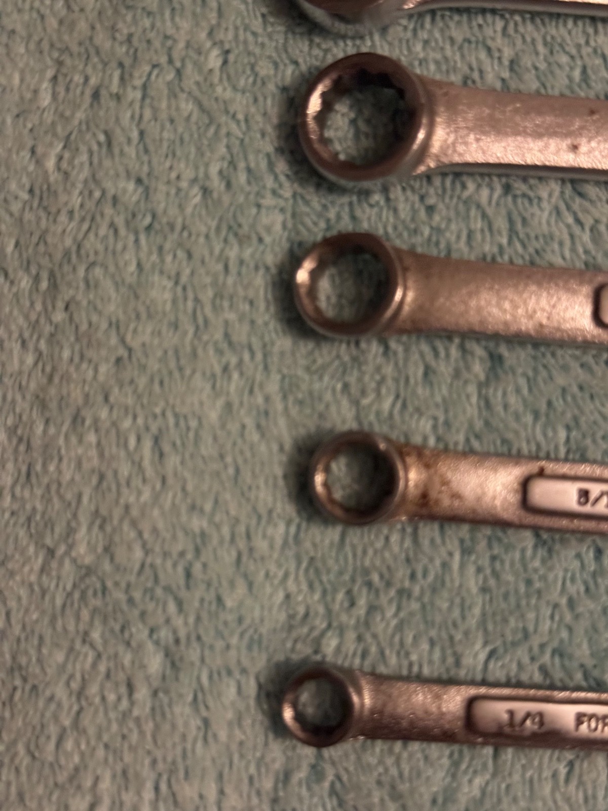 Vintage Craftsman VV Series 6pc SAE Combination Wrench Set 1/4-9/16 12pt USA