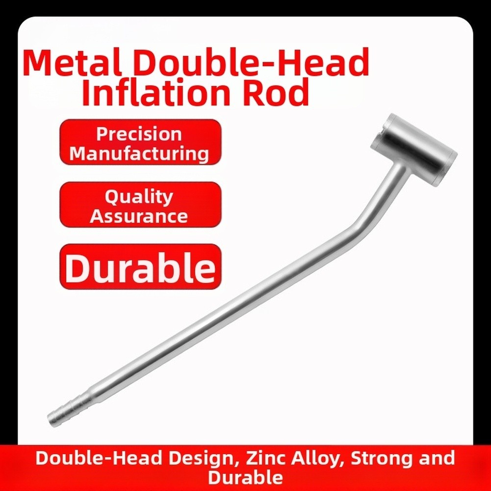 Dual Head Tire Inflator Nozzle for Truck Motorcycle Car Bike Zinc Alloy Build