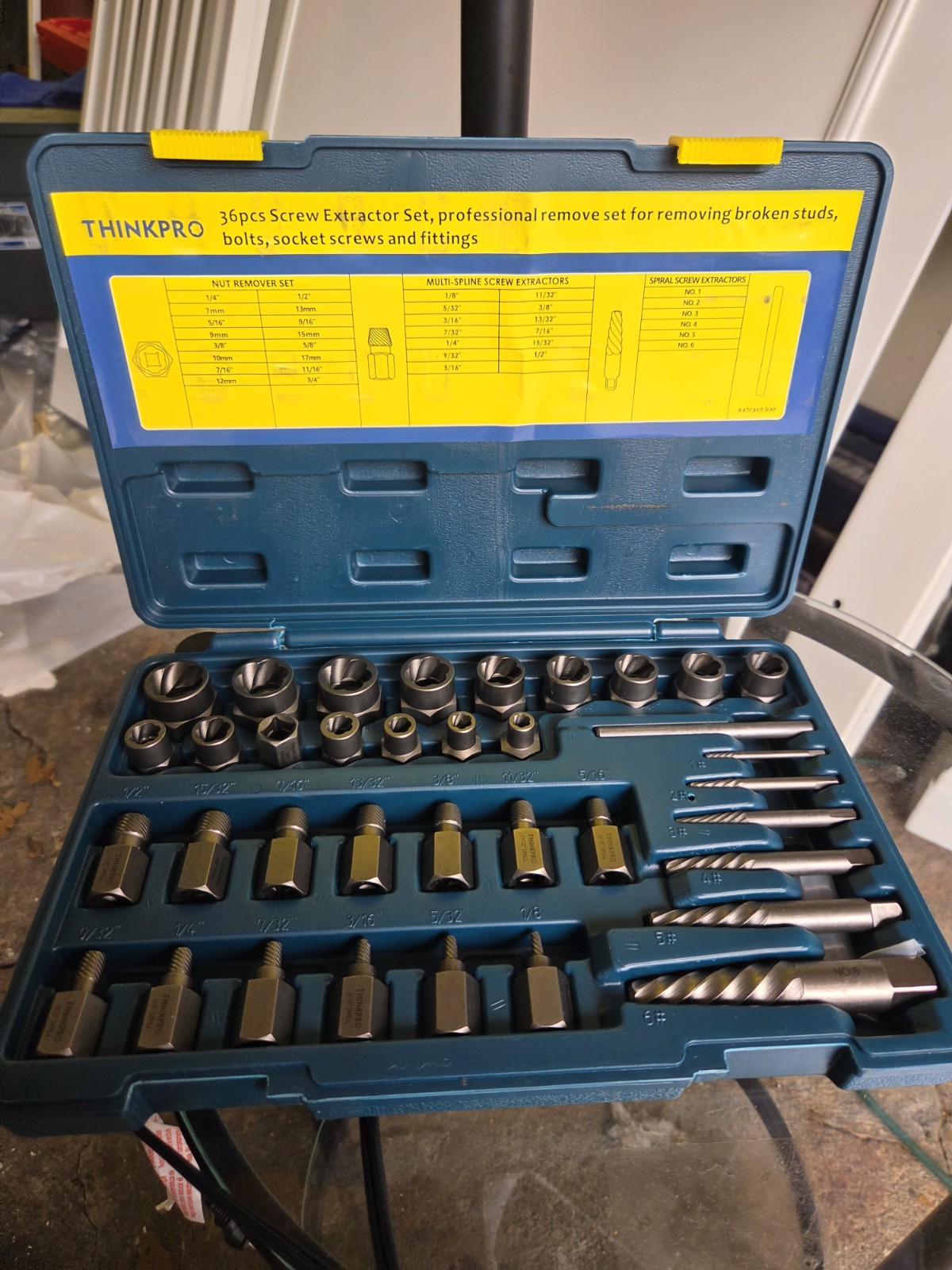 Thinkpro 36 Piece Extractor Set with Case Auto Repair Tool