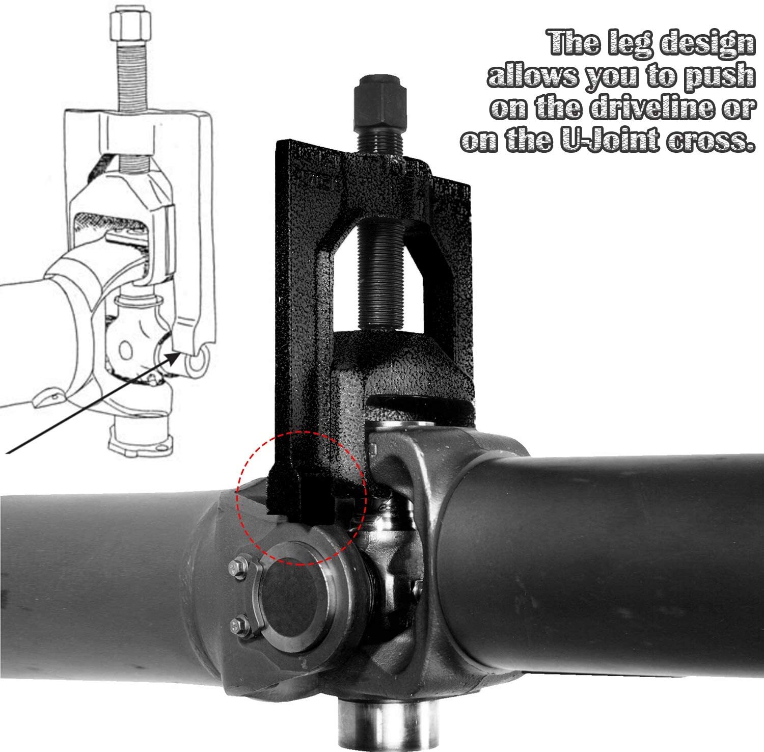 Class 6-8 Heavy Duty 10102 Universal U Joint Puller + 5192 Bearing Cup Installer