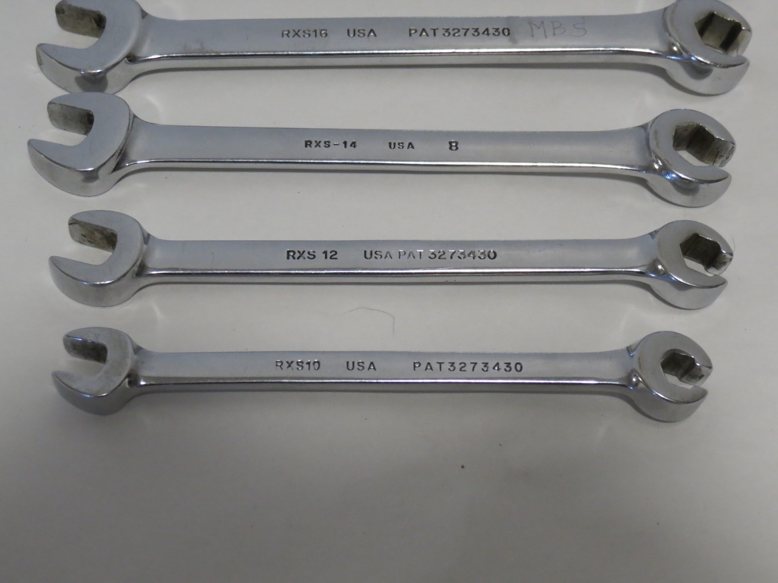 Snap-On Open End Set of Flare Nut Wrenches 5 Pieces RXS Series SAE 5/16 – 9/16