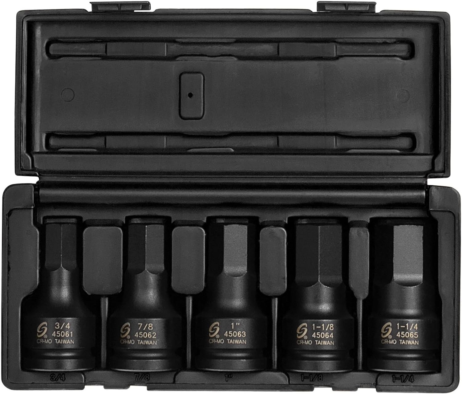 3/4 Inch Drive Impact Hex Driver Set, 5-Pieces, SAE, 3/4″ – 1-1/4″, Cr-Mo Steel