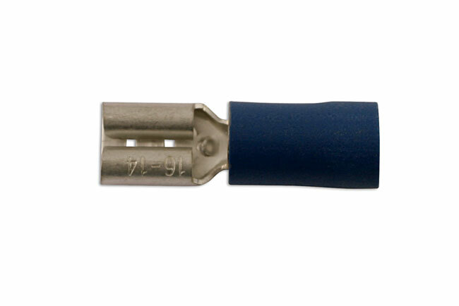 Connect 30170 Female Push-On 4.8mm Blue Pack 100