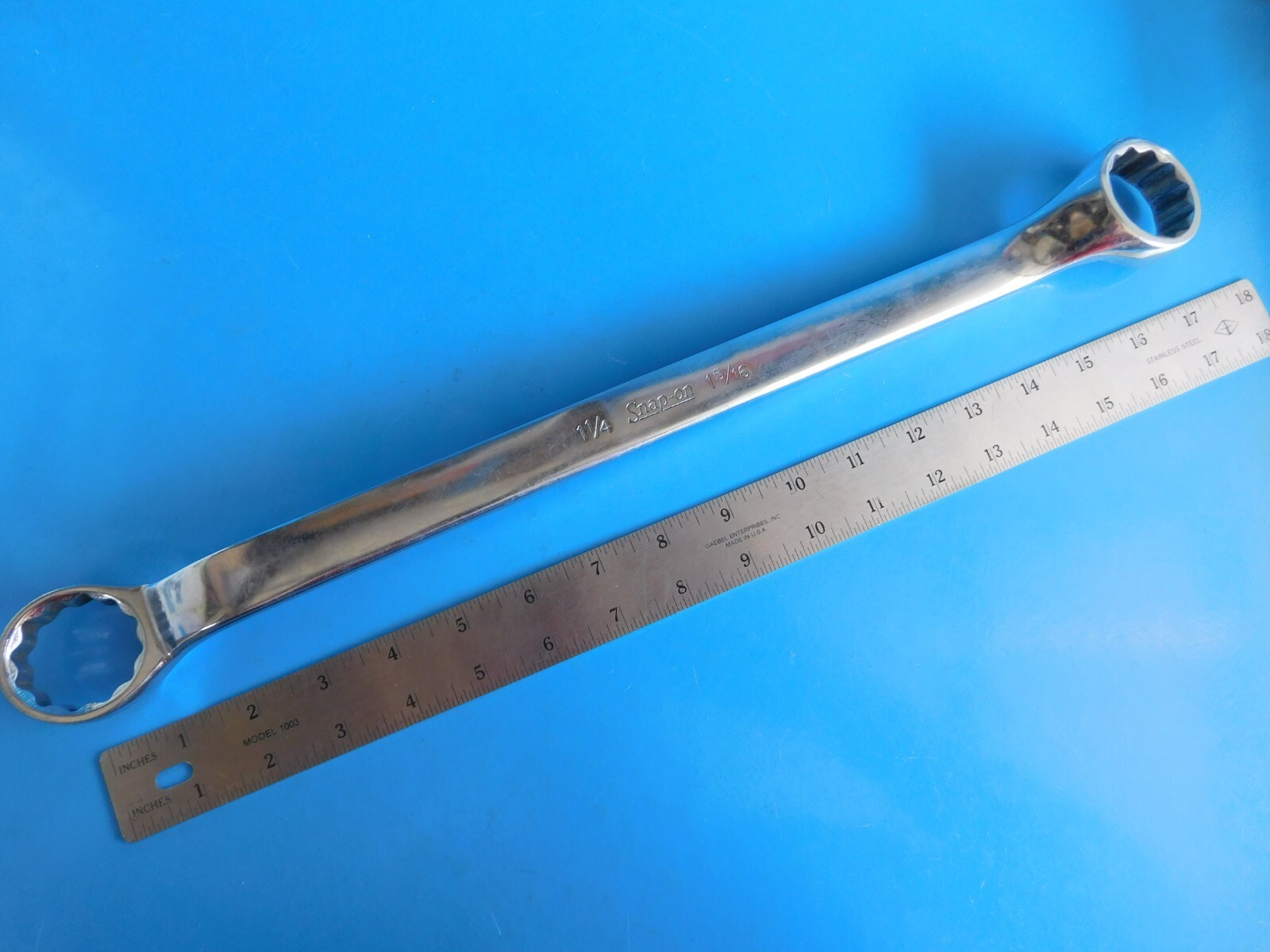 USED, SNAP ON TOOLS «1-1/4 X 1-5/16 IN.» OFFSET BOX END WRENCH, PART #XB4042