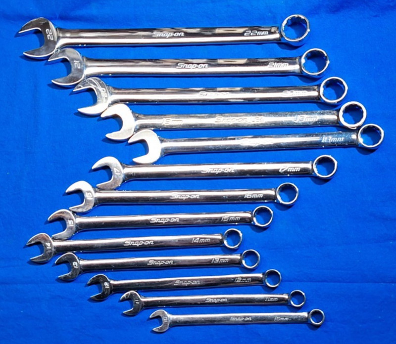 Snap-On OEXM713A 13 piece Metric combination wrench set 22mm-10mm
