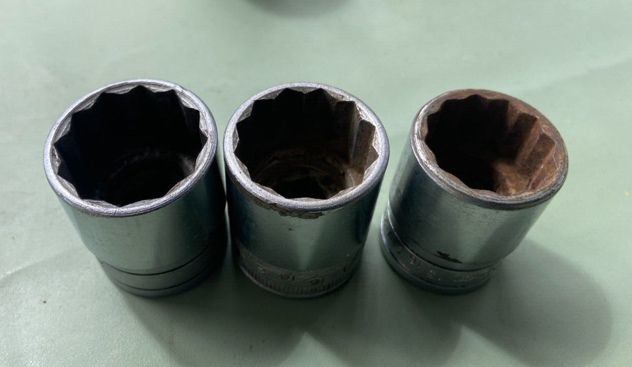 3 Snap-On 1/2 Drive 12 point SW-321 1» SW261 13/16» SW3001/2 15/16