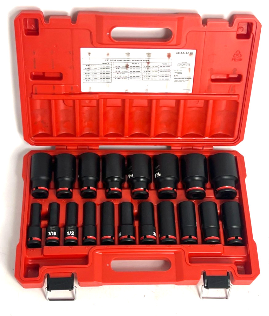 [Open-Box] (49-66-7012) Milwaukee 19PC SHOCKWAVE Impact Duty Socket Adapter Set