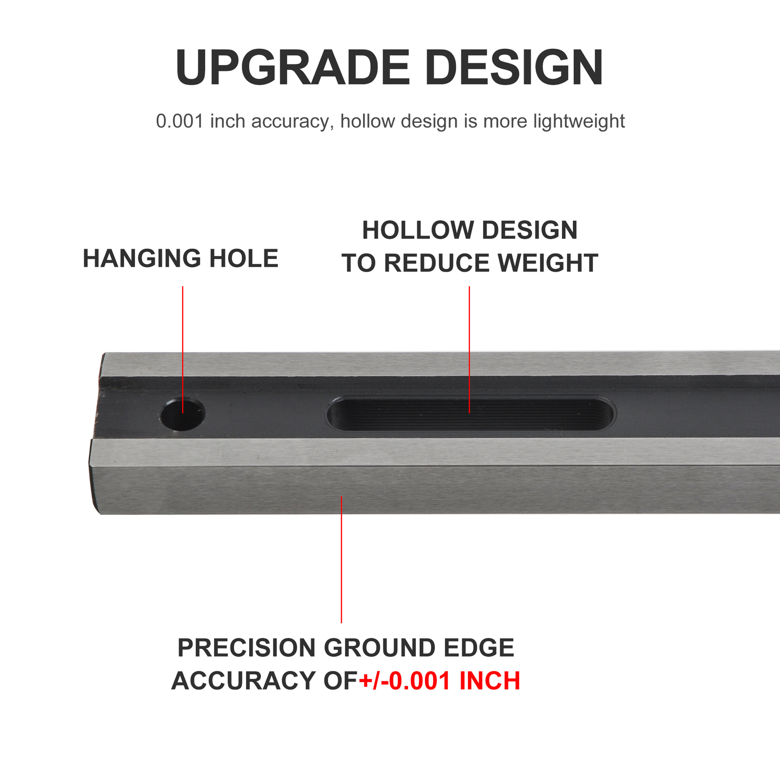 24″ Machinist Precision Cylinder Head Straight Edge Tool, Checking Engine Blocks