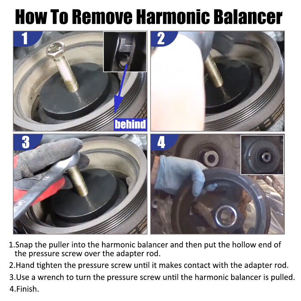25264 Harmonic Balancer Puller Crank Pulley Puller For GM Dodge Chrysler Ford