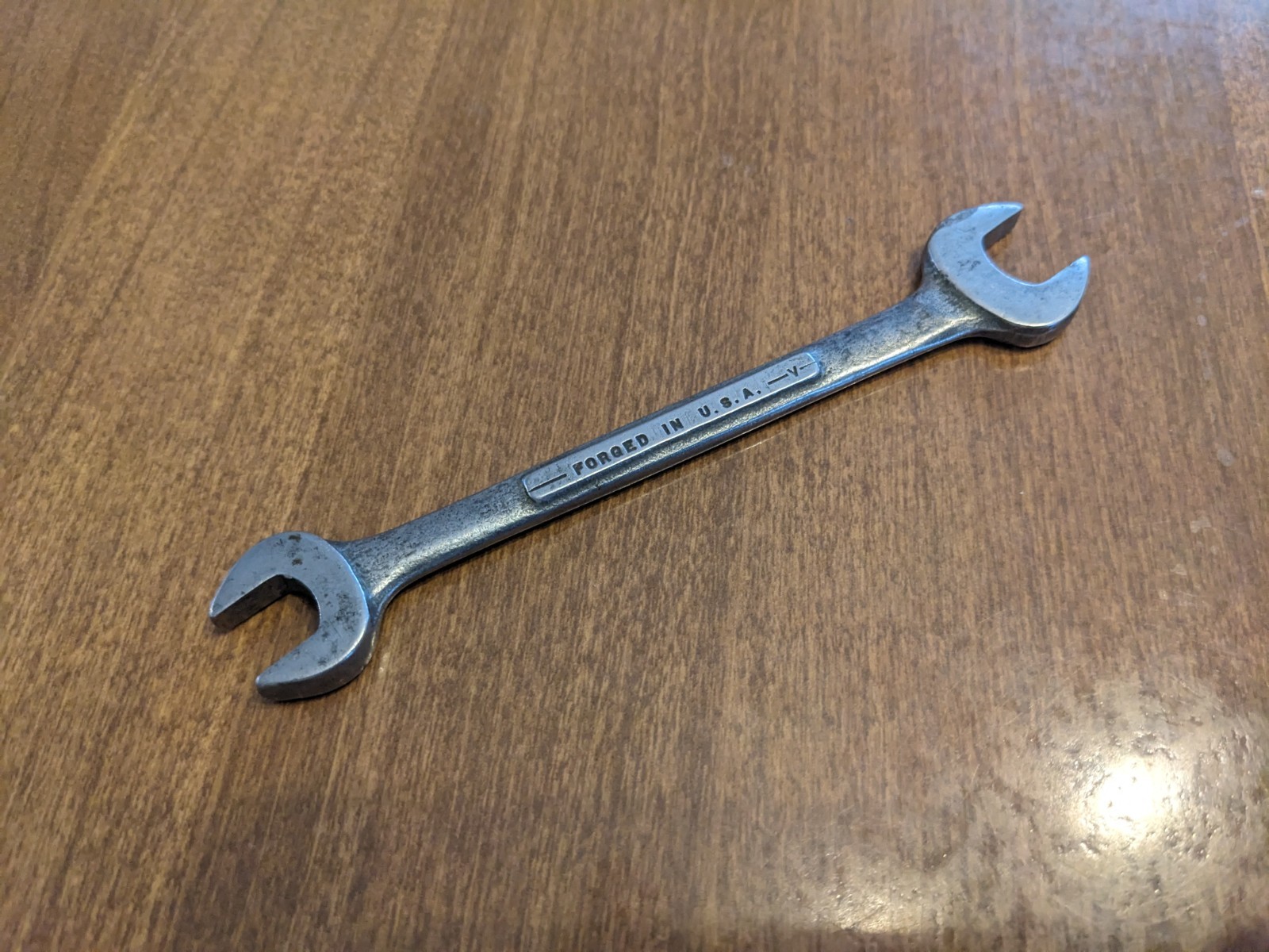 Craftsman Early Double Open End Wrench 1/2 & 7/16 Inch Forged 9 in Shank -V- USA