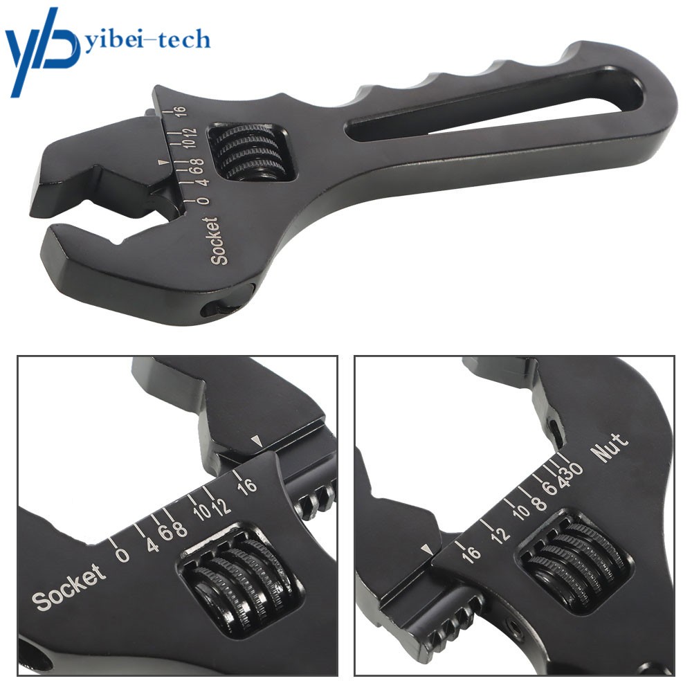 3AN-16AN Adjustable An Fitting Wrench Aluminum For An Hose Adapters Ends Spanner